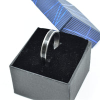 Alliance en titane et carbone pour homme ∣ Bijoux Titane France®