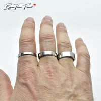 Alliance en titane 4 mm pour home / bijoux titane France