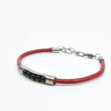 Bracelet rouge et noir pour femme ∣ Bijoux Titane France®