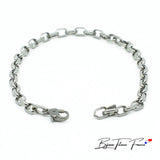 Bracelet maille et fermoir en titane pour homme ∣ Bijoux Titane France®