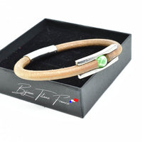 Bracelet et perle verte pour homme ∣ Bijoux Titane France®
