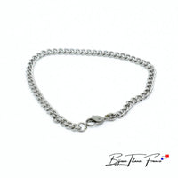 Bracelet maille Gourmmette en titane  ∣ Bijoux Titane France®
