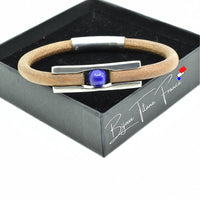 Bracelet perle bleu pour homme ∣ Bijoux Titane France®