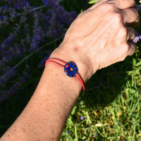 Bracelet en titane bleu rouge pour femme∣ Bijoux Titane France®