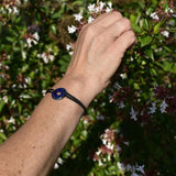 Bracelet en titane et cordon noir pour femme ∣ Bijoux Titane France®