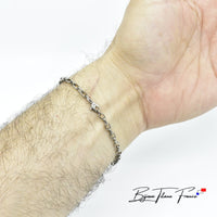 Bracelet en titane maille forcat  ∣ Bijoux Titane France®