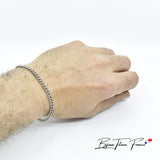 Bracelet maille et fermoir en titane  ∣ Bijoux Titane France®
