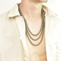 Gros collier  en titane pour homme ∣ Bijoux Titane France®