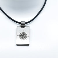 Pendentif boussole pour homme∣ Bijoux Titane France®