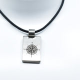 Pendentif boussole pour homme∣ Bijoux Titane France®