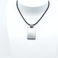 Pendentif rectangle en titane pour homme ∣ Bijoux Titane France®