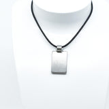 Pendentif rectangle en titane pour homme ∣ Bijoux Titane France®