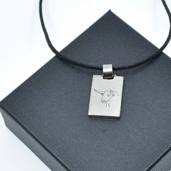 Pendentif signe astrologique du Taureau ∣ Bijoux Titane France®
