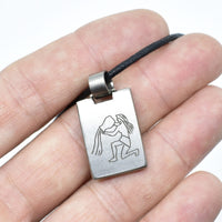 Pendentif Zodiaque du Verseau fait main ∣ Bijoux Titane France®