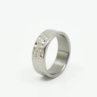 alliance homme en titane voie lactée vue de face ∣ Bijoux Titane France®  