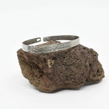 Bracelet jonc en titane martele