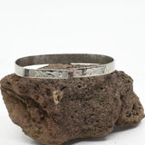 Bracelet jonc en titane martele