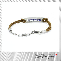 Bracelet en titane métal biocompatible et perles en pierres pour Femme ∣ Bijoux Titane France®
