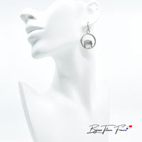 Boucle d'oreille orné de magnifique pierre en Cristal de Roche ∣ Bijoux Titane France®