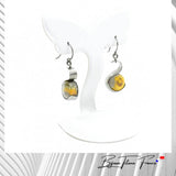 Boucle d'oreille en Jaspe bumblebee pour femme∣ Bijoux Titane France®