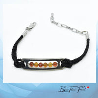 Bracelet reglable en cornaline pour femme  ∣ Bijoux Titane France®