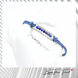 Bracelet titane cordon bleu femme ∣ Bijoux Titane France®