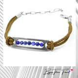 Bracelet bijou titanium et cordon pour femme  ∣ Bijoux Titane France®