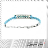 Bracelet en titane et cordon ∣ Bijoux Titane France®
