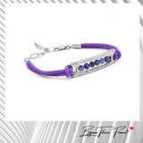Bracelet cordon violet pour femme ∣ Bijoux Titane France®