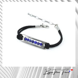 Bracelet en titane fait en France cordon noir  ∣ Bijoux Titane France®