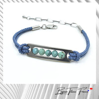 Bracelet perles facetées turquoise femme ∣ Bijoux Titane France®