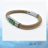 Bracelet titane pour Homme et perles en pierres naturelles Agata Paon pour homme ∣ Bijoux Titane France®
