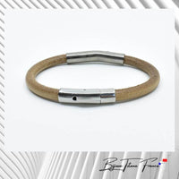 Bracelet pour homme en titane et fermoir en acier   ∣ Bijoux Titane France®