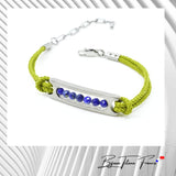 Bracelet titanium et cordon olive ∣ Bijoux Titane France®