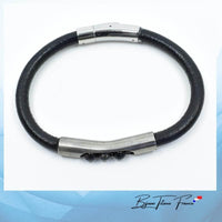 Bracelet personnalisable en titane titanium et perles en pierres pour homme ∣ Bijoux Titane France®