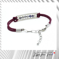 Bracelet titane et perle en pierre naturelle ∣ Bijoux Titane France®