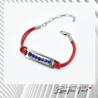 Bracelet en titane cordon rouge  ∣ Bijoux Titane France®