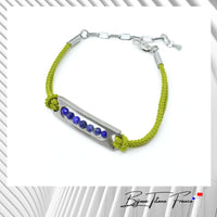Bracelet pierre bleu en titane pour femme ∣ Bijoux Titane France®
