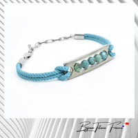 Bracelet en titane et pierre de turquoise ∣ Bijoux Titane France®