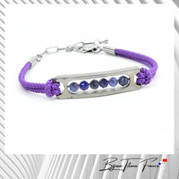 Bracelet en titane et perle de Sodalite ∣ Bijoux Titane France®