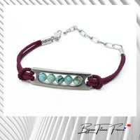 Bracelet en perle de turquoise et cordon pour femme  ∣ Bijoux Titane France®
