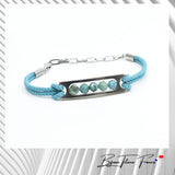 Bracelet en titane et Turquoise ∣ Bijoux Titane France®