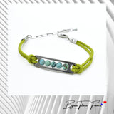 Bracelet cordon vert pour femme ∣ Bijoux Titane France®