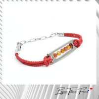 Bracelet en pierre orange pour femme ∣ Bijoux Titane France®