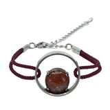 Bracelet en titane et pierre rouge ∣ Bijoux Titane France® 