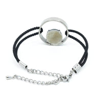 Bracelet en titane et pierre noire pour femme ∣ Bijoux Titane France®