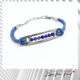 Gourmette en lapis pour femme ∣ Bijoux Titane France®