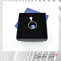 Pendentif bleu en titane pour femme  ∣ Bijoux Titane France®