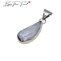 Pendentif en titane pour femme serti avec pierre naturelle Pendentif en forme de goutte orné d'une pierre de lune  ∣ Bijoux Titane France®